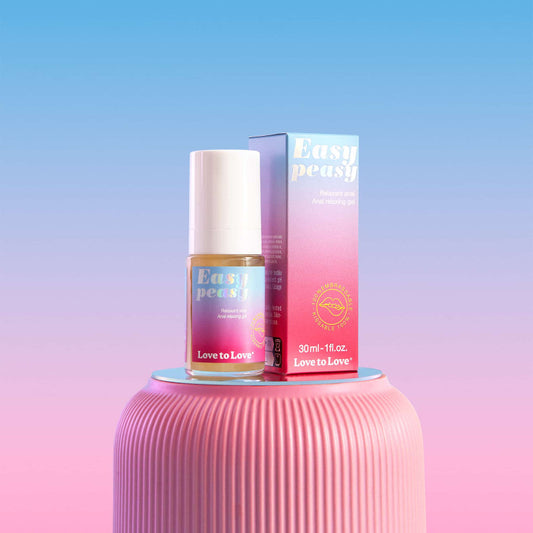Flacon pompe gel relaxant anal Easy Peasy Love to Love – huiles essentielles lavande et clou de girofle