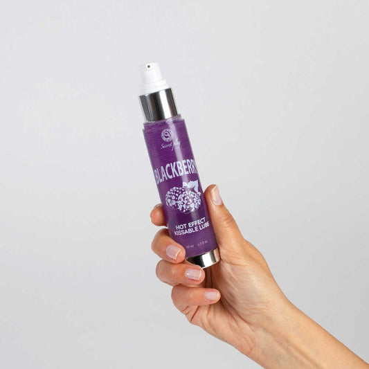 Flacon lubrifiant chauffant Secret Play mûre – formule glycérine et eau compatible préservatifs