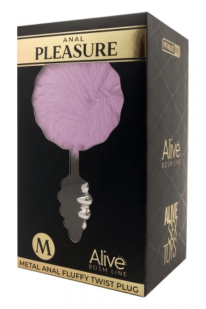 Plug métal Fluffy Twist M mauve Alive · Alive · vue 2