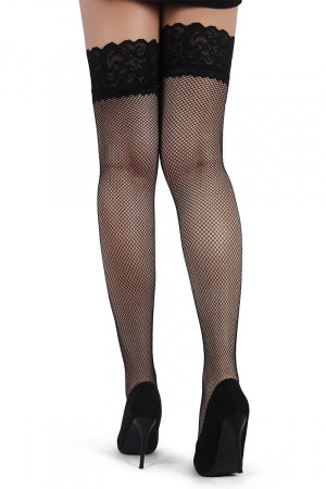 Bas résille jarretière dentelle Noir · Ohyeah · vue 3