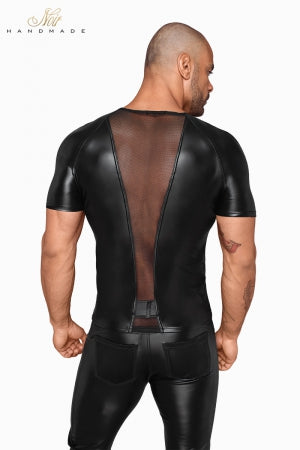 T-shirt wetlook et filet · Noir Handmade · vue 2