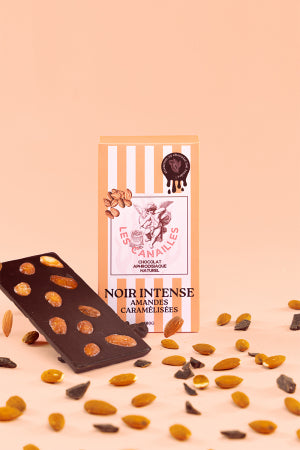Chocolat noir amandes caramélisées Tablette 100g · Les canailles · vue 2