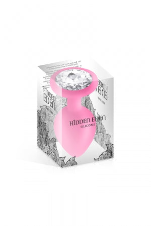 Plug bijou silicone rose L · Hidden Eden · vue 2