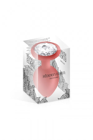 Plug bijou silicone rouge L · Hidden Eden · vue 2
