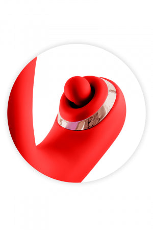 Vibromasseur rabbit 3-en-1 Joyfully rouge · Yoba · vue 4