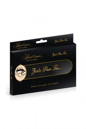 Bandeau BDSM satin noir · Sweet Caress · vue 2