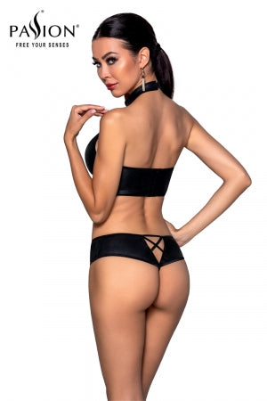 Bustier et string faux cuir Nancy Passion · Passion Lingerie · vue 4