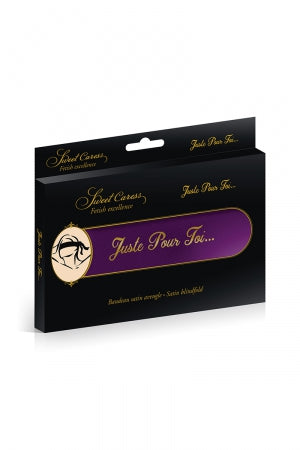 Bandeau BDSM satin pourpre · Sweet Caress · vue 3