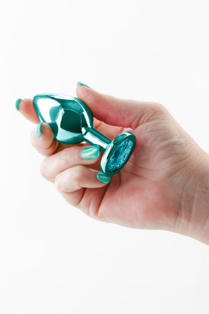 Plug bijou aluminium chromé vert M · NS Novelties · vue 4
