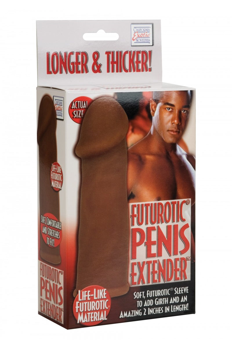 Extenseur de pénis en gaine extensible Futurotic brun Calexotics