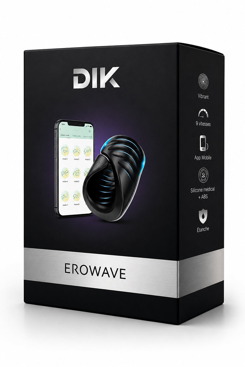 Masturbateur masculin connecté Erowave noir DIK