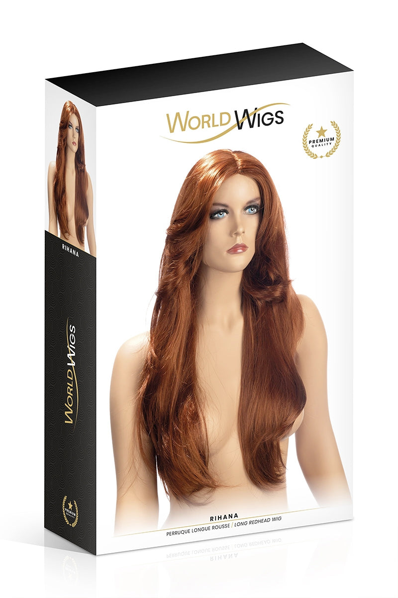 Perruque longue rousse brillante Rihana World Wigs