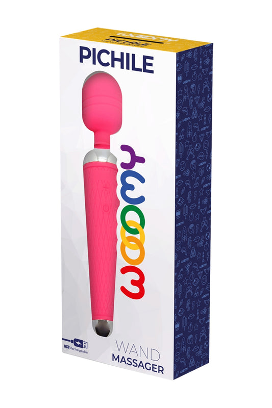 Vibromasseur wand rechargeable Pichile rose Wooomy