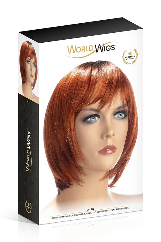 Perruque courte carré dégradé rousse Alix World Wigs