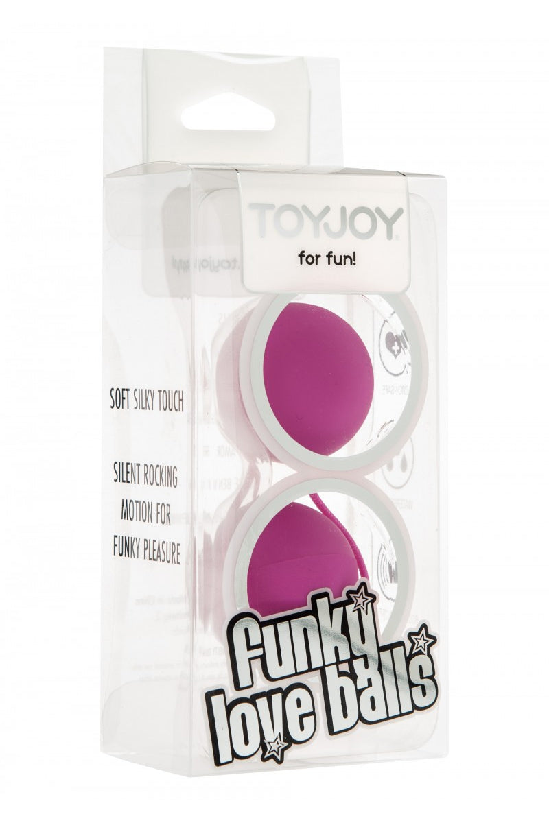 Boules de Geisha pour débuter Funky Love Balls fuchsia Toy Joy