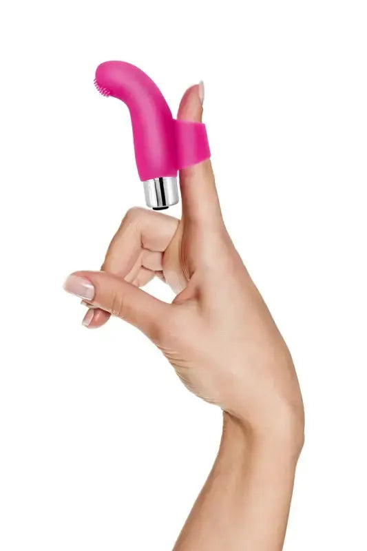 Vibromasseur à doigt rose Doigt vibrant Heart