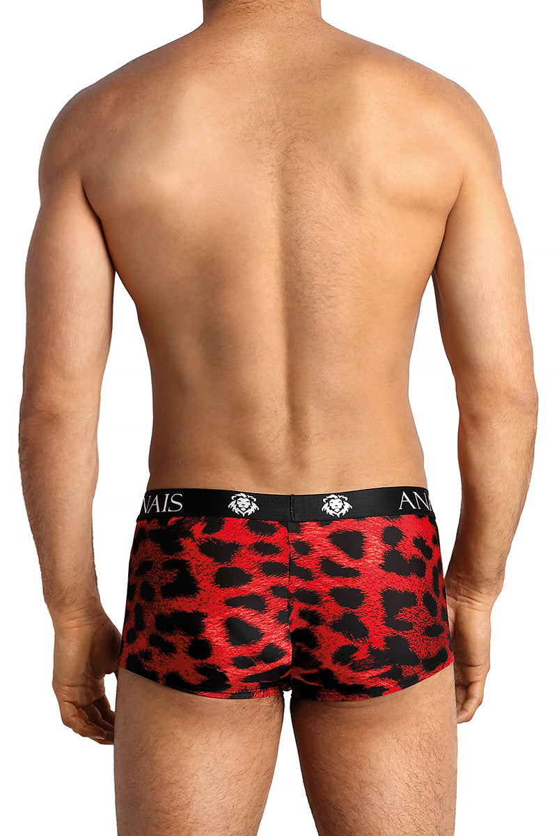 Boxer homme motif animal rouge et noir Savage Anaïs for Men