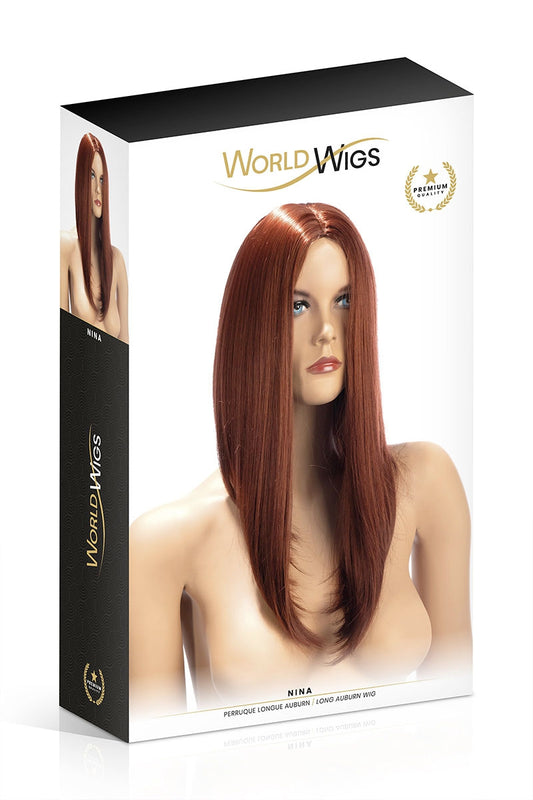 Perruque carré plongeant auburn Nina World Wigs