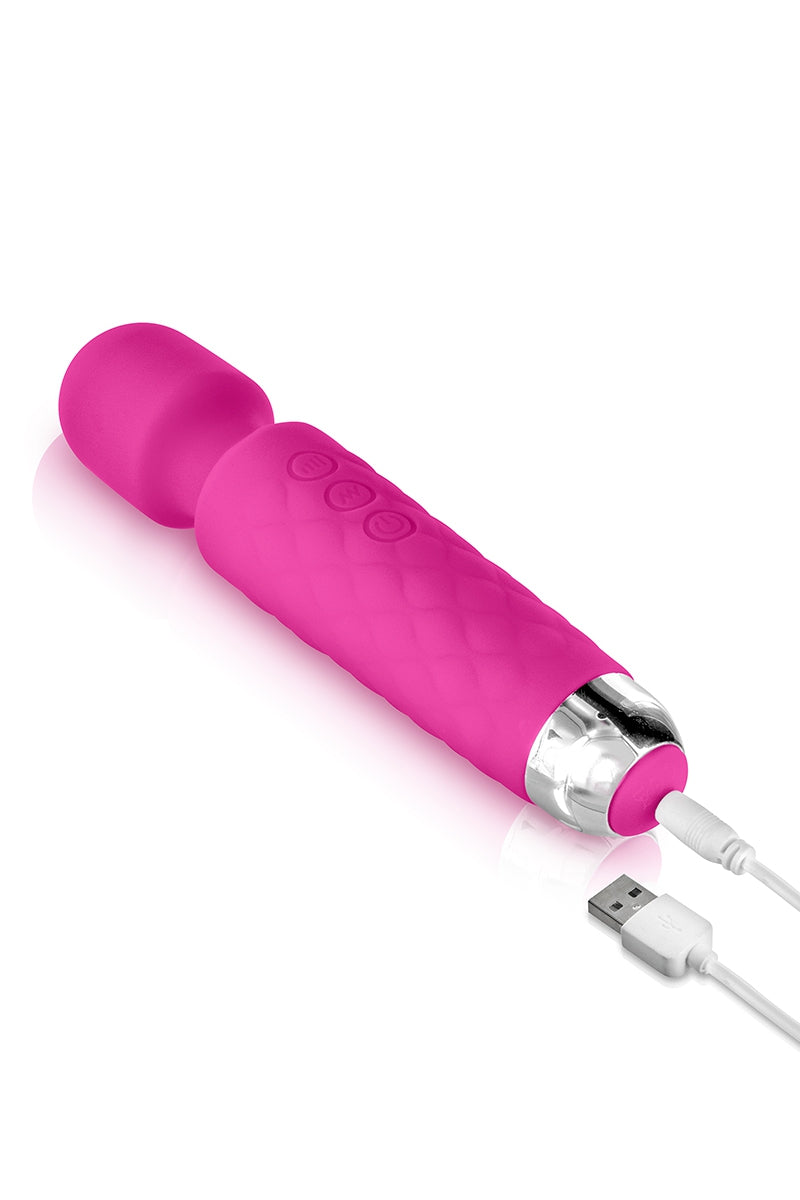 Stimulateur clitoridien wand rechargeable Love Wand rose Yoba