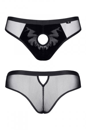 Slip type brésilien noir ouvert · Regnes · vue 2