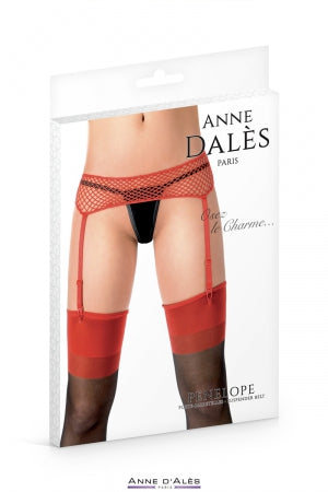 Porte-jarretelles rouge Penelope Anne d'Alès · Anne Dalès · vue 2