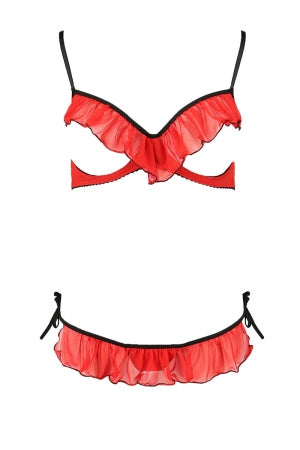 Ensemble lingerie seins nus Cherry Passion · Passion Lingerie · vue 2