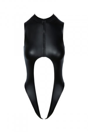 Body noir ouvert à l'entrejambe · Cotelli Lingerie · vue 2
