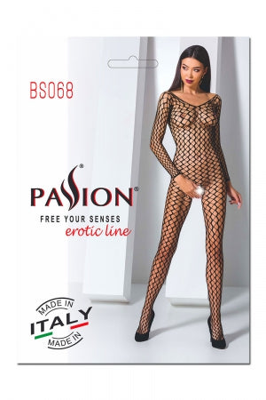 Combinaison Noir ouvert · Passion bodystockings · vue 2