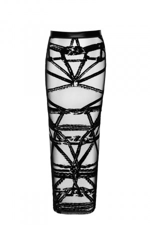 Jupe longue fendue Bondesque · Noir Handmade · vue 2
