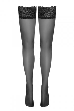 Bas autofixants noir Hold up · Cotelli Legwear · vue 2