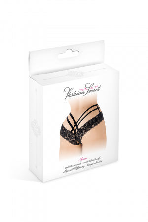 Tanga ouvert Anne noir · Fashion Secret · vue 2