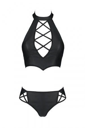 Bustier et string faux cuir Nancy Passion · Passion Lingerie · vue 2