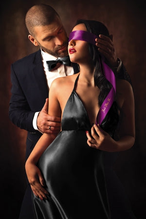 Bandeau BDSM satin pourpre · Sweet Caress · vue 2