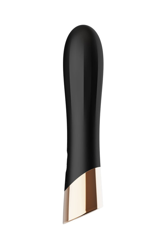 Mini vibromasseur rechargeable Luxstick noir et or DIK