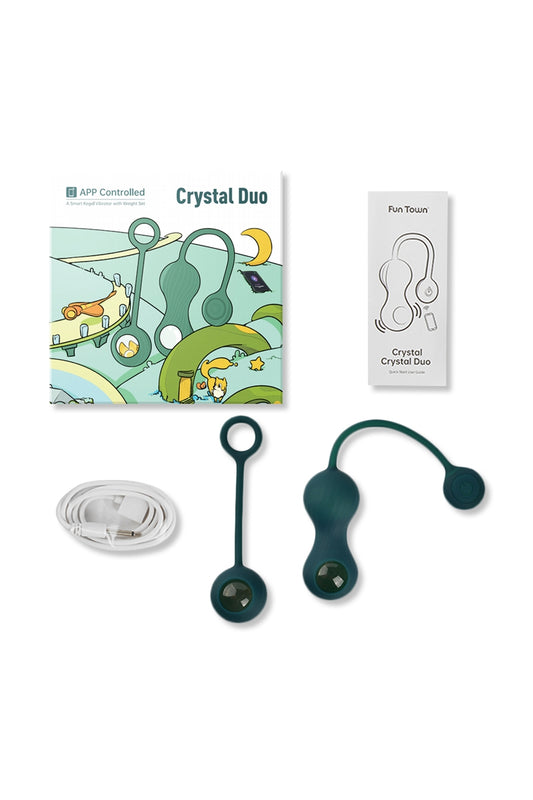 Boules de Kegel vibrantes connectées Crystal Duo Magic Motion