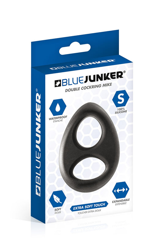 Double anneau de pénis ovale en silicone Mike Blue Junker