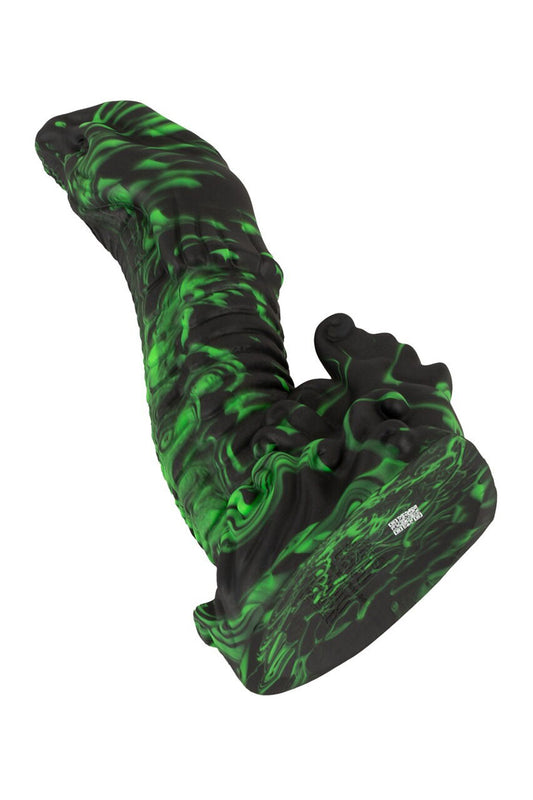 Gode lézard vert marbré en silicone Lizard Peak Beasty Cocks