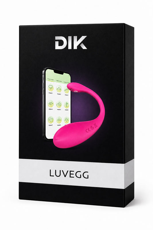 Œuf vibrant connecté rechargeable Luvegg magenta DIK