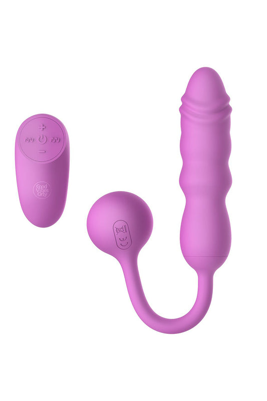Vibromasseur va-et-vient télécommandé rose Good vibe only