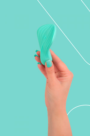 Mini vibro rechargeable SilkenTouch vert · Fairygasm · vue 4