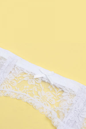 Porte-jarretelles et string Blanc · Litolu Lingerie · vue 4
