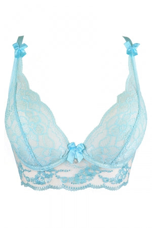 Soutien-gorge dentelle bleu · Axami · vue 4