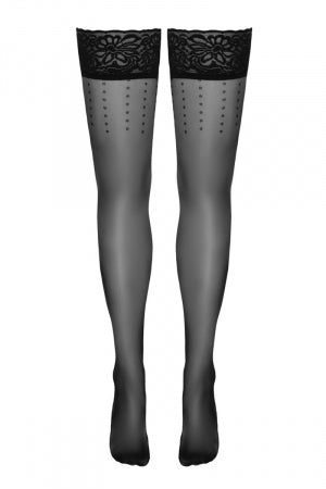 Bas autofixants noir Hold up 2 · Cotelli Legwear · vue 4