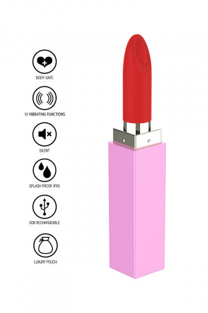 Mini vibro rouge à lèvres Sealed With A Kiss · Xocoon · vue 4