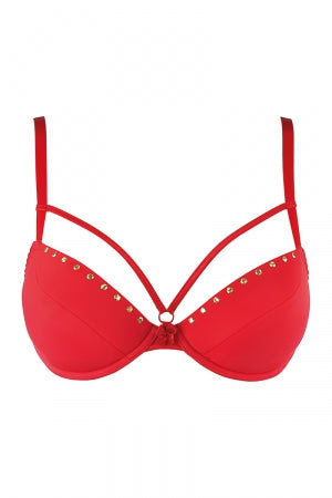 Soutien-gorge push-up rouge · Axami · vue 4