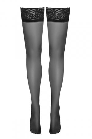 Bas autofixants noir Hold up 3 · Cotelli Legwear · vue 4