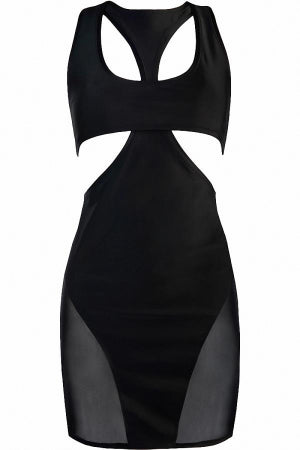 Robe moulante noire · Axami · vue 4