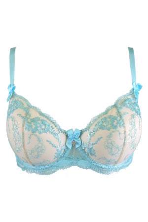 Soutien-gorge dentelle bleu · Axami · vue 4