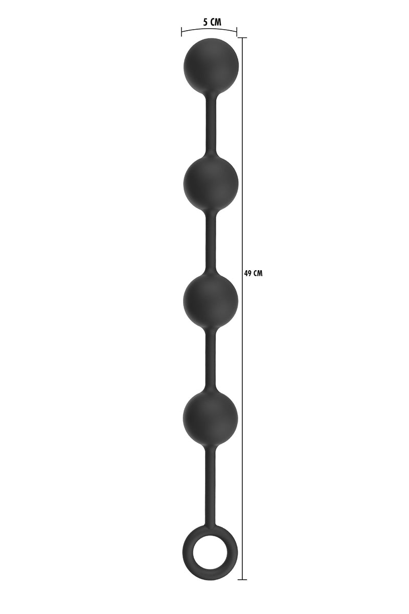 Chapelet anal en silicone diamètre 5 cm Extreme Hidden Desire