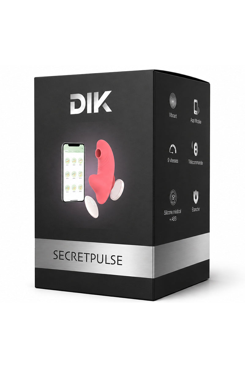 Stimulateur culotte vibrante connecté Secret Pulse rose DIK